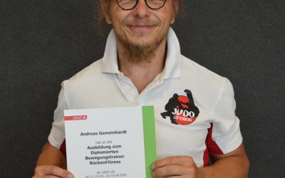 Diplomierter Rückentrainer für die Luftenberger Judoka!